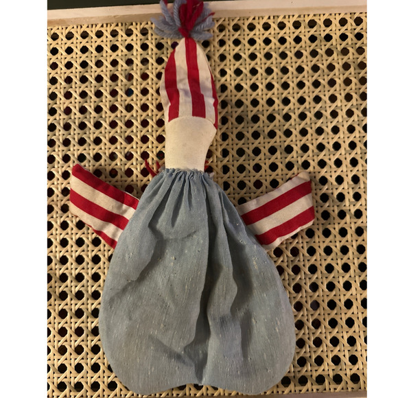 Lot of 3 VTG HANDMADE Weighted Clown Jester Doll Colorful Fabric Patchwork *Read - Picture 8 of 15